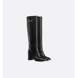 D-Town Heeled Boots Black soft cowhide leather