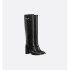 D-Town Heeled Boots Black soft cowhide leather
