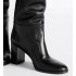 D-Town Heeled Boots Black soft cowhide leather