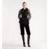 Dior Century Heeled Boots Black calfskin leather with crocodile-effect pattern
