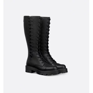 D-Road Boots Black grained cowhide leather