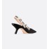 J'Adior slingback pumps Black technical fabric