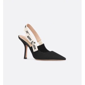 J'Adior slingback pumps Black technical fabric
