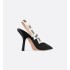 J'Adior slingback pumps Black technical fabric