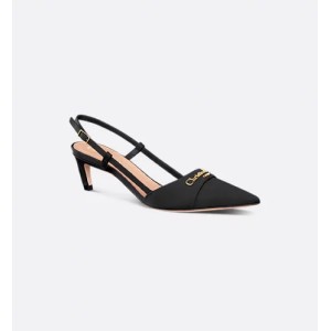 My Dior slingback pumps Black fabric with ripple effect