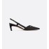 My Dior slingback pumps Black fabric with ripple effect