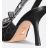 J'Adior slingback pumps Black technical fabric with cannage pattern