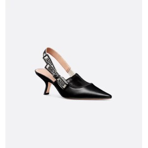 J'Adior slingback pumps Black cowhide leather