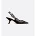 J'Adior slingback pumps Black cowhide leather