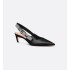 Dior Toujours slingback pumps Black hollow soft lambskin leather