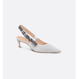Dior Toujours slingback pumps White hollow soft sheepskin leather