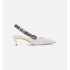 Dior Toujours slingback pumps White hollow soft sheepskin leather