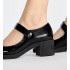 D-Doll high heels Black glossy cowhide leather