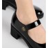 D-Doll high heels Black glossy cowhide leather