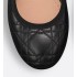 Dior ballet pumps Black quilted cowhide leather cannage
