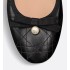 Dior ballet flats Black quilted cowhide leather cannage