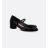 Lovely-D high heels Black satin fabric
