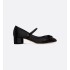 Lovely-D high heels Black satin fabric