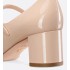D-Art high heels Nude patent cowhide leather