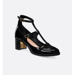 Aime Dior high heels Black patent cowhide leather