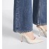 J'Adior slingback pumps Embroidered cotton fabric and white resin beads