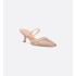 Dior Capture high-heeled mules Sheer mesh and nude lambskin suede with crystal-trimmed cannage pattern