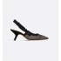 J'Adior slingback pumps Sheer mesh fabric with black polka dots