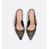 J'Adior slingback pumps Black and gold-tone Millefiori jacquard pattern