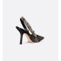 J'Adior slingback pumps Black and gold-tone Millefiori jacquard pattern