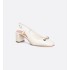 Dior Paris slingback pumps White patent cowhide leather