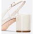 Dior Paris slingback pumps White patent cowhide leather