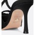 Adiorable slingback pumps Black fringed grosgrain