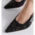 J'Adior slingback pumps Transparent mesh fabric with black Dior Chardons pattern embroidery