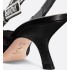 J'Adior slingback pumps Transparent mesh fabric with black Dior Chardons pattern embroidery