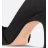 Adiorable high heels Black fringed grosgrain