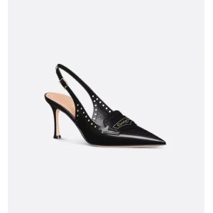 Dior Boy slingback pumps Black cowhide leather