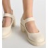 D-Doll high heels White glossy cowhide leather