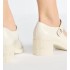 D-Doll high heels White glossy cowhide leather
