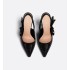 J'Adior slingback pumps Black technical fabric and crystals
