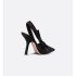 J'Adior slingback pumps Black technical fabric and crystals