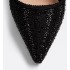 J'Adior slingback pumps Black technical fabric and crystals