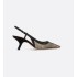 Dior Capture slingback pumps Sheer mesh and black suede with silver-tone crystal cannage pattern