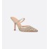 Dior Or Dior Capture high-heeled mules Gold-tone laminated lambskin and sheer mesh with micro-mirror embroidery and beading