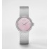 La D de Dior Satine  Ø 25 MM, Steel, Pink Mother-Of-Pearl and Diamonds