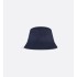 Reversible Teddy-D Small-Brim Bucket Hat  Blue Virgin Wool and Silk
