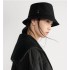 Teddy-D Small-Brim Bucket Hat  Black Cotton Canvas