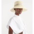 Dioriviera D-Bobby Large Brim Bucket Hat     Ivory Straw with Beige and White Embroidered Band