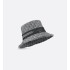 D-Bobby Dior Oblique Small-Brim Bucket Hat  Anthracite Gray Stonewashed Denim Jacquard