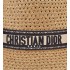 D-Bobby Large Brim Hat   Straw with Beige and Black Embroidered Band
