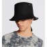 Reversible Teddy-D Small Brim Bucket Hat  Black Cotton Blend